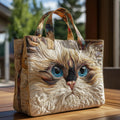 Handgemachte Tasche – Weiße Katze mit blauen Augen