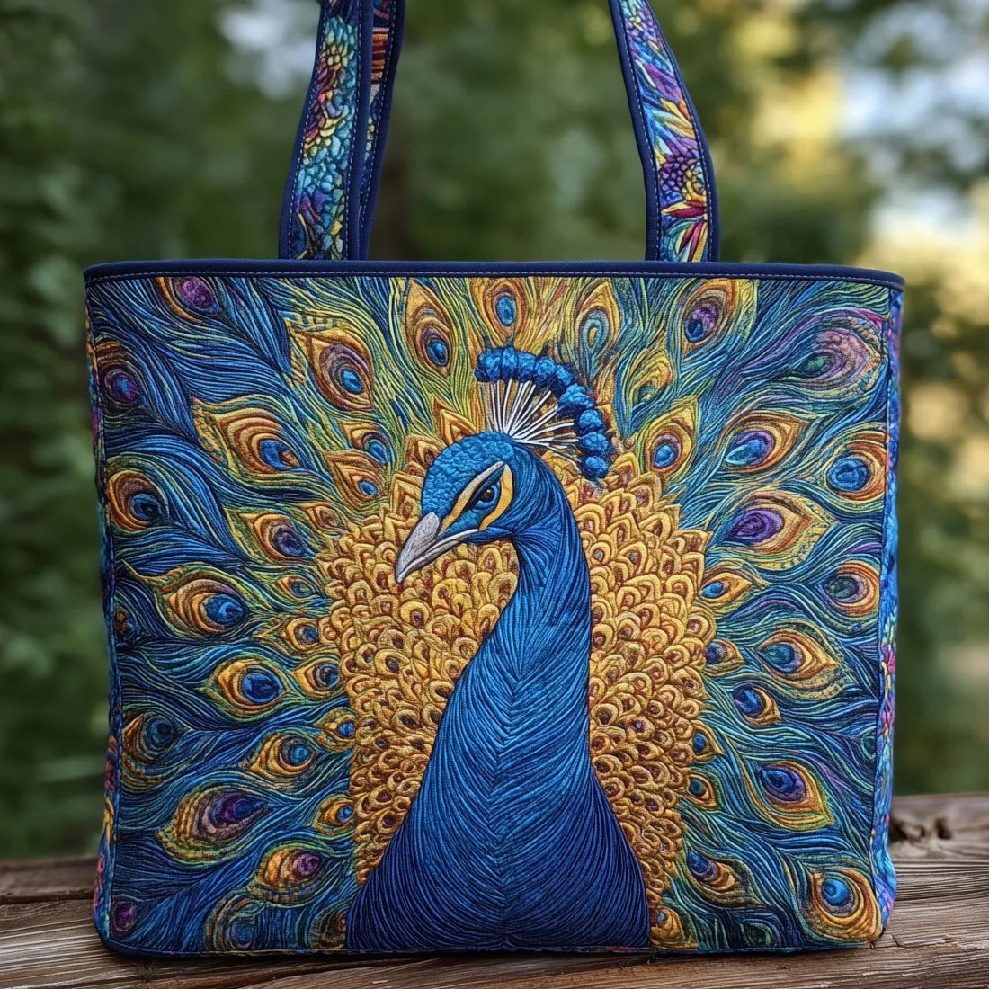 Handgefertigte Tasche - Königs-Pfau