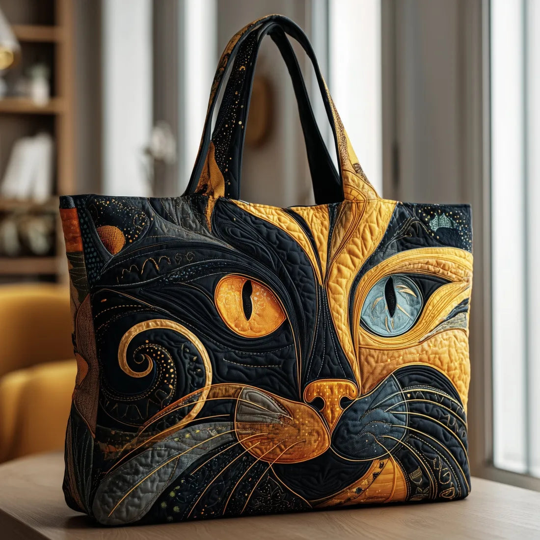 Handgemachte Tasche - Mystische Katze