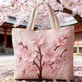 Blossom Serenity | Handgefertigte gesteppte Tragetasche
