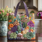 Handgemachte Tasche - Sukkulentengarten