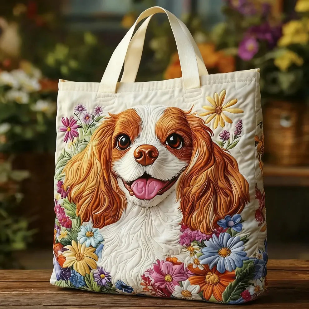 Blossom Pup | Handgefertigte gesteppte Tragetasche