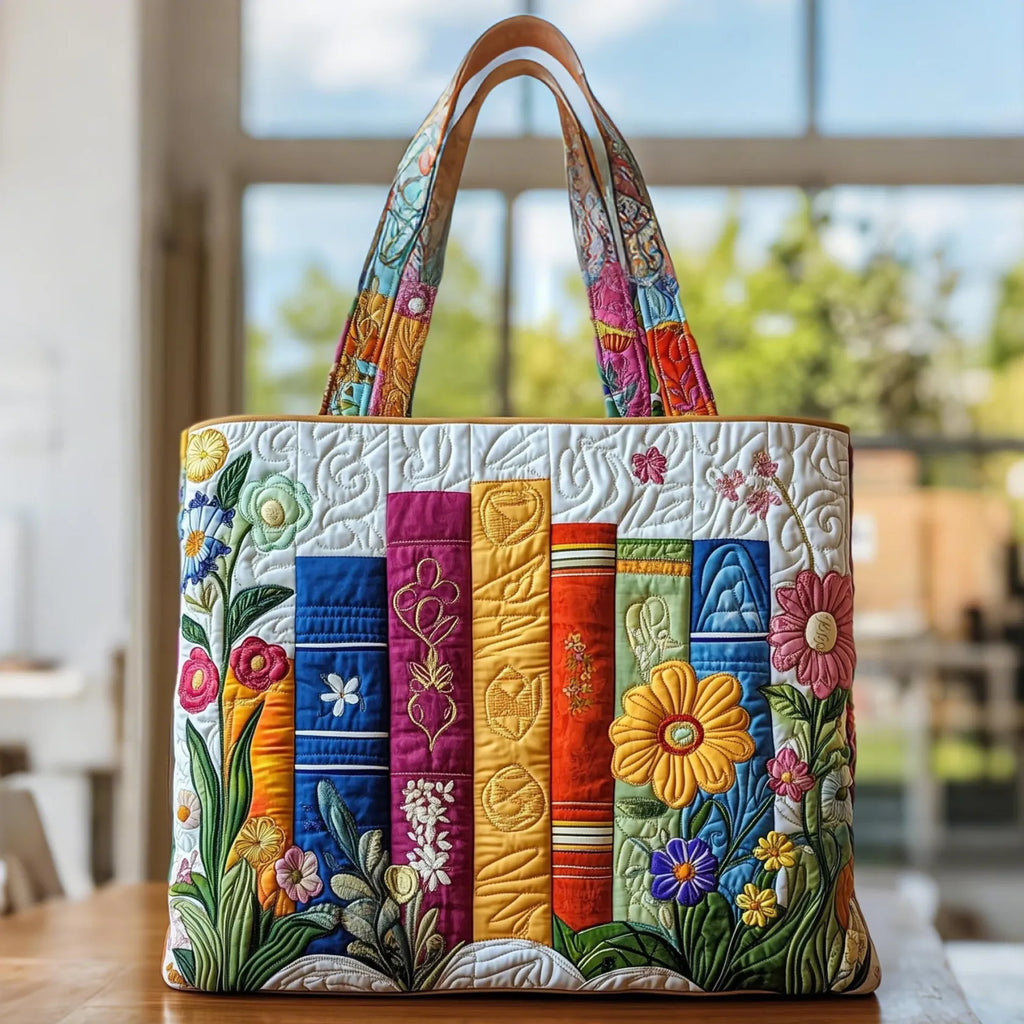 Handwerkliche Tasche - Blumenbibliothek