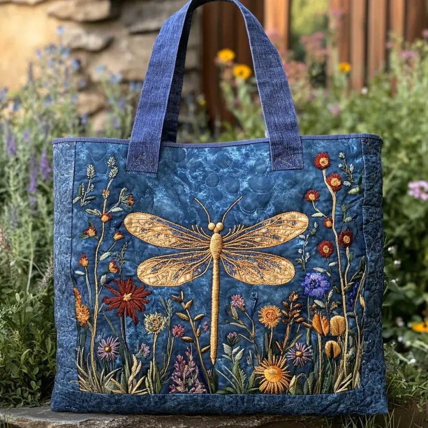 Sac fourre-tout matelassé – Libellule dorée