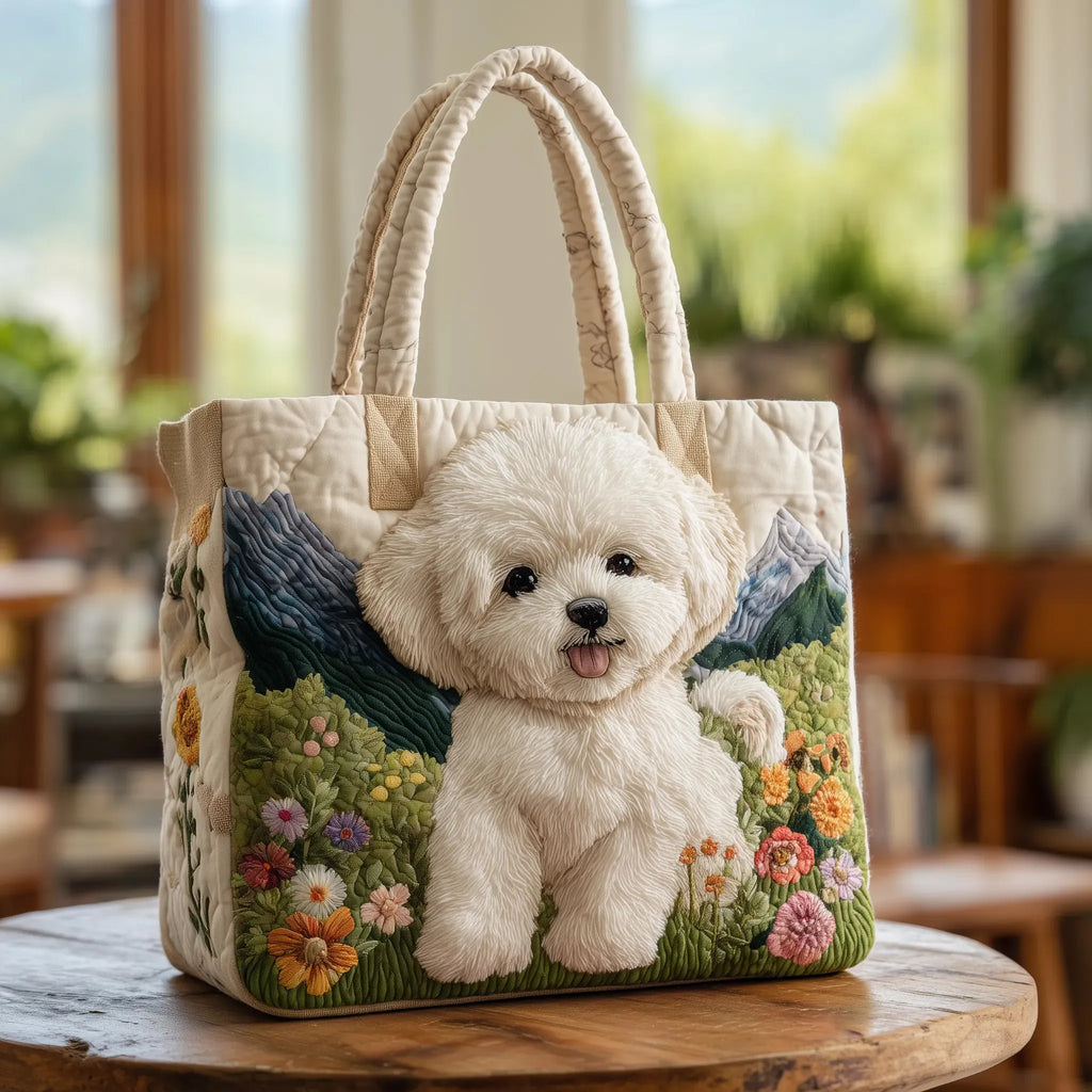 Sac matelassé artisanal – Chien enchanteur