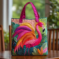 Gesteppte Tasche – Regenbogen-Flamingo