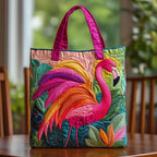 Gesteppte Tasche – Regenbogen-Flamingo