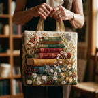 Kunsthandwerkliche gesteppte Tasche - Blumenmotiv