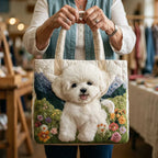 Sac matelassé artisanal – Chien enchanteur