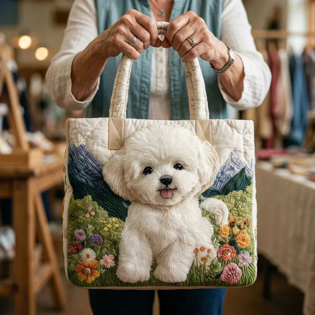 Sac matelassé artisanal – Chien enchanteur