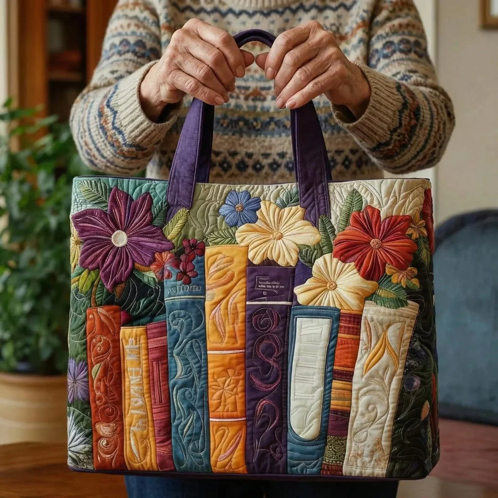 Gesteppte Tasche – Bücherwürmer