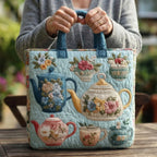Gesteppte Tragetasche – Blumenmuster