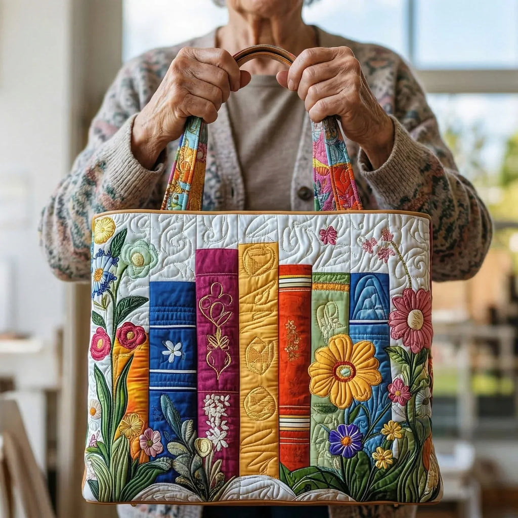 Handwerkliche Tasche - Blumenbibliothek