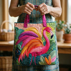 Gesteppte Tasche – Regenbogen-Flamingo